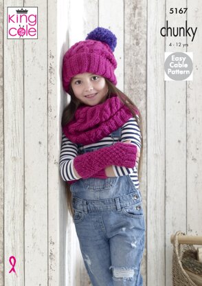 Mitts, Snoods & Hats in King Cole Comfort Chunky - 5167 - Downloadable PDF