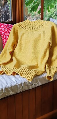 Golden Fall Top Down Sweater