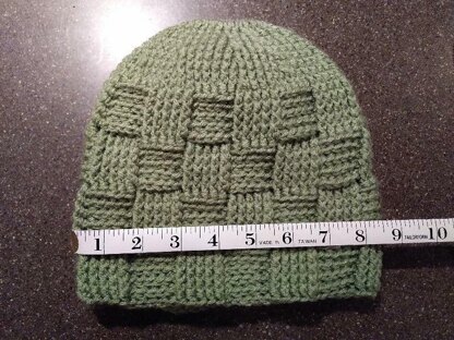 Basket Weave Ponytail Beanie