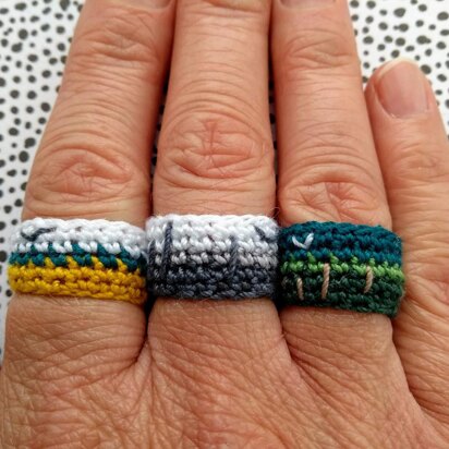 Crochet Landscape Rings