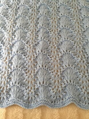 Shells & Lace Baby Blanket