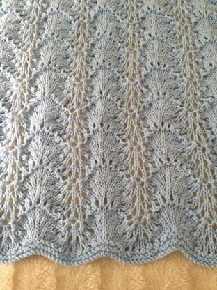 Daisy Lace Baby Blanket - I Like Knitting