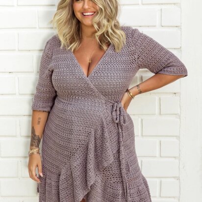 Crochet hotsell wrap dress