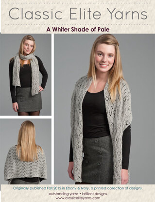 A Whiter Shade of Pale Shawl in Classic Elite Yarns Mountaintop Vail