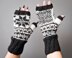 Snowflake fingerless mittens