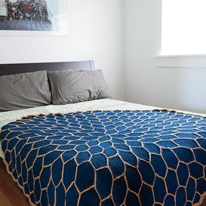 Chrysanthemum Throw - knitting pattern