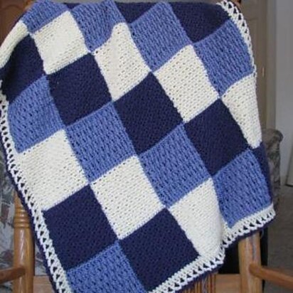 Textured Patchwork Baby Afghan