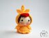 Yellow Chicken Doll. Easter Doll. Tanoshi series toy.