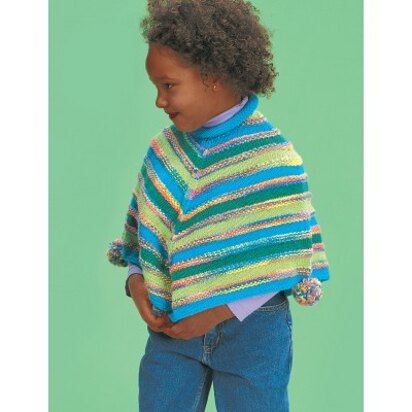 Striped Poncho in Patons Astra