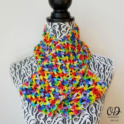 Rainbow Pebbles Infinity Scarf