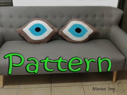 Evil eye crochet pillow best sale