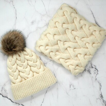 Snowdonia Hat and Cowl Set - knitting pattern