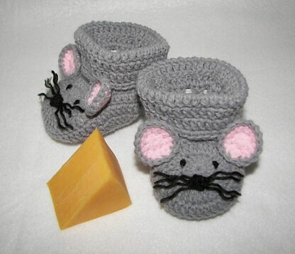 Mouse Baby Booties