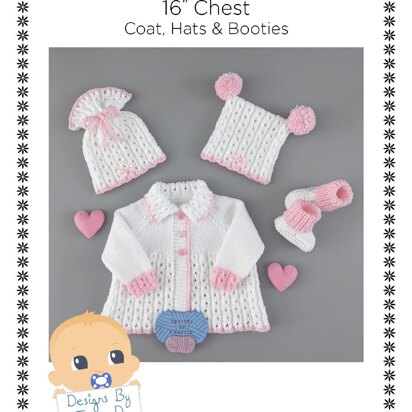 Adara Baby coat, Hat & Booties Newborn