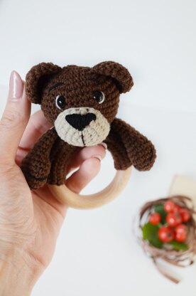 Bear baby rattle