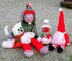 Cute Christmas Toys 4 - rabbit, gnome, stocking, cat, robin, hotwater bottle cover
