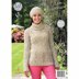 Sweater, Tunics and Hats Knitted in King Cole Fashion Aran - P4349 - Leaflet