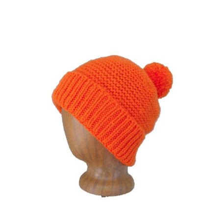 Pom Pom Hat with Brim