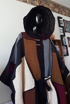 Patchwork Poncho (with Hood)