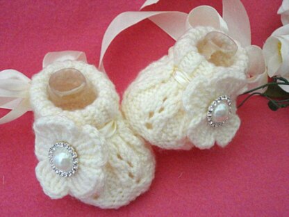 Knitted Baby Set Baby Girl Baby Booties and Hat