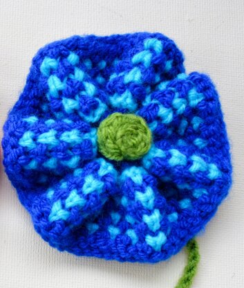 Twisted Tweed Flower Brooch