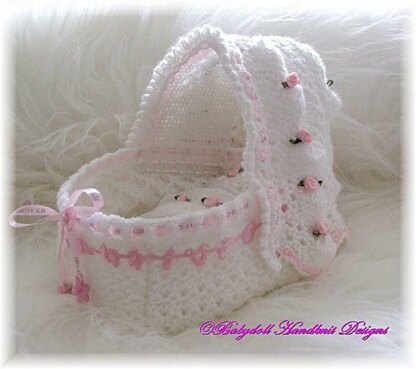 Crochet baby doll basket best sale pattern free