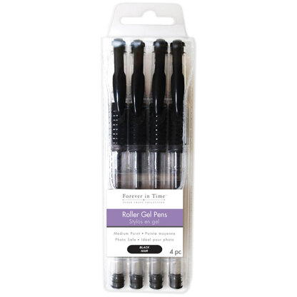 Multicraft Imports Scrapbook Gel Pens 4/Pkg - Black