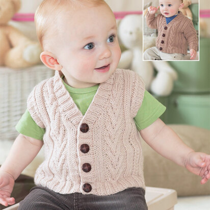 Cardigan and Waistcoat in Sirdar Snuggly DK - 1312 - Downloadable PDF