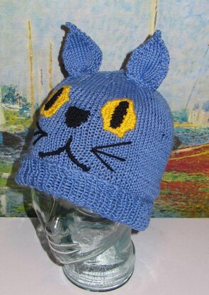 Blue Cat Beanie Animal Hat