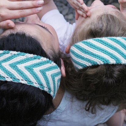 Stripes and V's Headband - knitting pattern