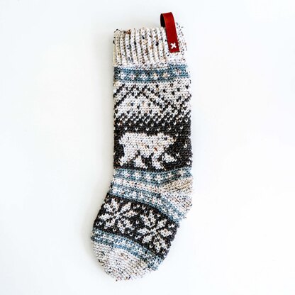 Polar Bear Stroll Crochet Stocking