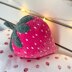 Crochet Strawberry Pillow