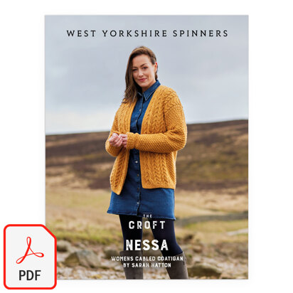 Nessa Women's Cabled Coatigan By Sarah Hatton in West Yorkshire Spinners - WYS1000266 - Downloadable PDF
