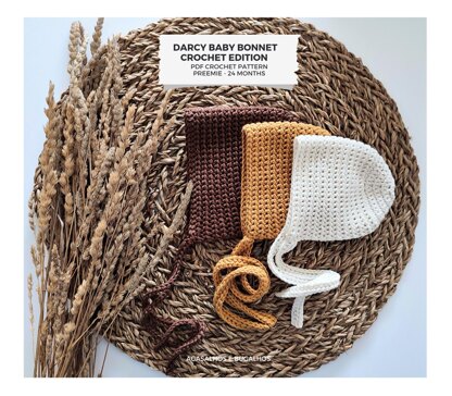 Darcy Baby Bonnet (crochet edition) | preemie - 24 months