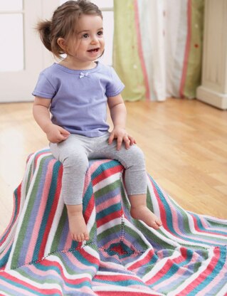 From the Middle Blanket in Bernat Softee Baby Solids