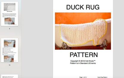 Duck Rug with t-shirt yarn