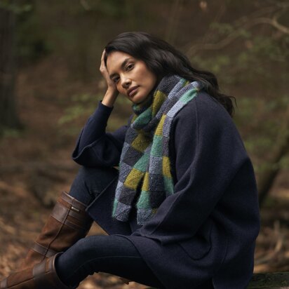 Patchwork Scarf in Rowan Kidsilk Haze and Felted Tweed - Downloadable PDF