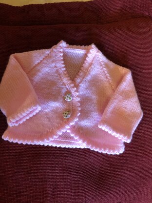 Preemie baby cardigan