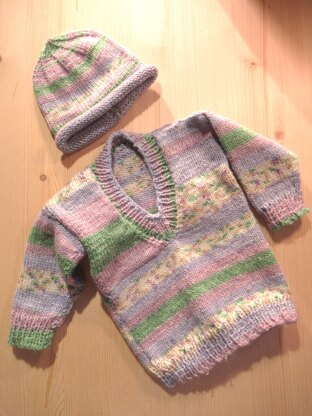 Baby Sea Drift Jumper & Beanie set