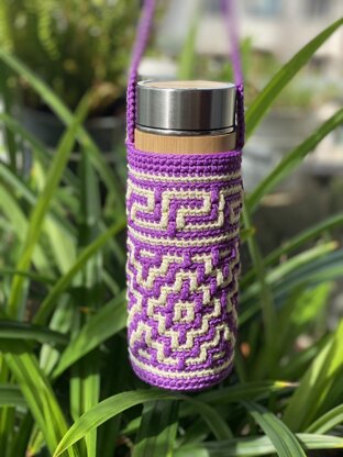 Purple Mosaic Bottle Holder