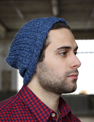 Ribbed Hat in Plymouth Yarn Merino Textura - f734 - Downloadable PDF