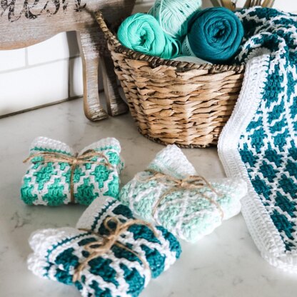 Diamond Drift Dishcloth