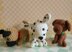 Amigurumi dogs pug, dalmation and brown lab