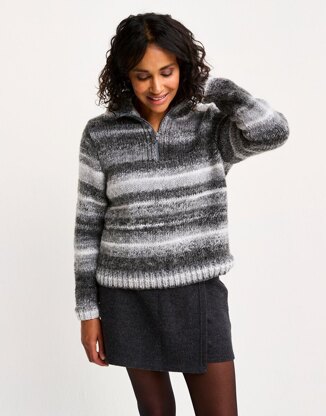 Sirdar Quartz Zip Collar Jumper 10802 PDF