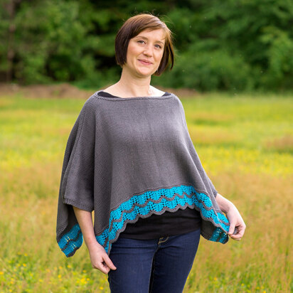 794 Breezeway Poncho - Knitting Pattern for Women in Valley Yarns Conway - knitting pattern