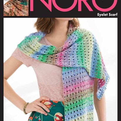 Eyelet Scarf in Noro Mirai - 14854 - Downloadable PDF