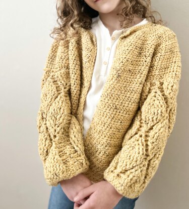 Autumn leaves crochet cardigan