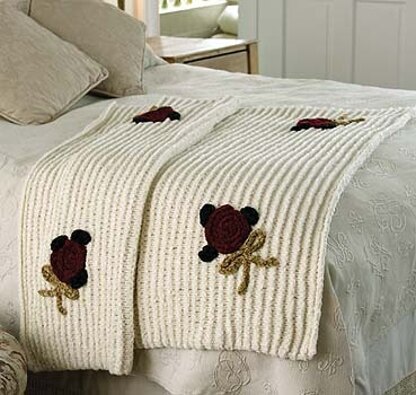Retro Chenille Throw in Lion Brand Wool-Ease Thick & Quick - 30039