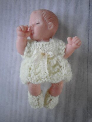 Miniature Baby Dress, Pants and Booties