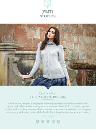 Quicksilver Sweater in Yarn Stories Fine Merino DK - Downloadable PDF